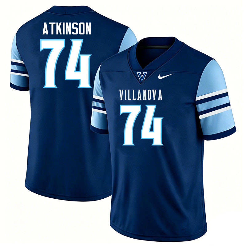Villanova Wildcats #74 Al Atkinson College Football Jerseys,Uniforms-Navy